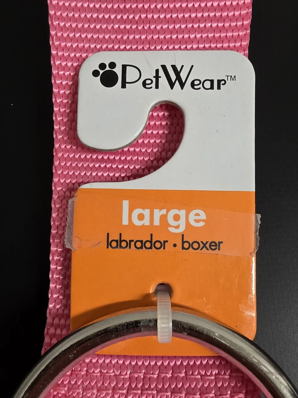 NWT PetWear Hot Pink Nylon Dog Collar Metal Buckle Large